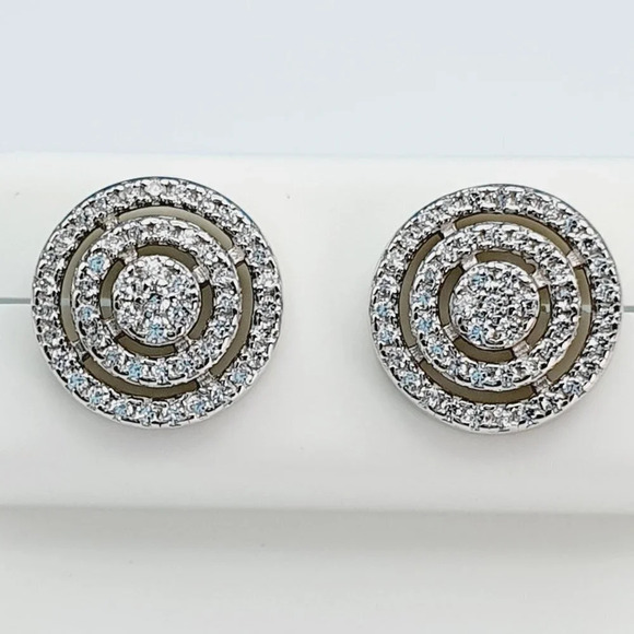 925 Sterling Silver Cubic Zirconia Earrings, U19254839 - Picture 9 of 11